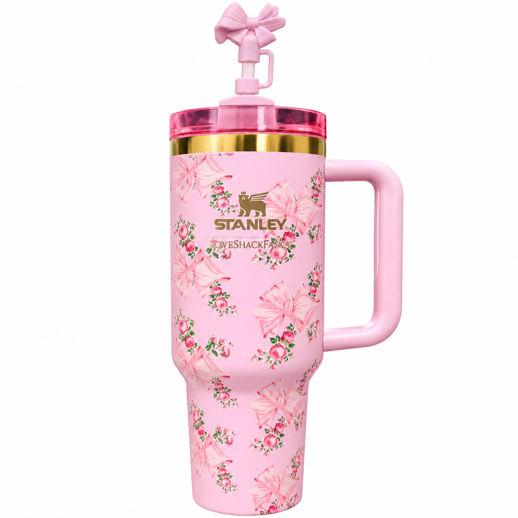 Stanley 40oz Moños rosa floral